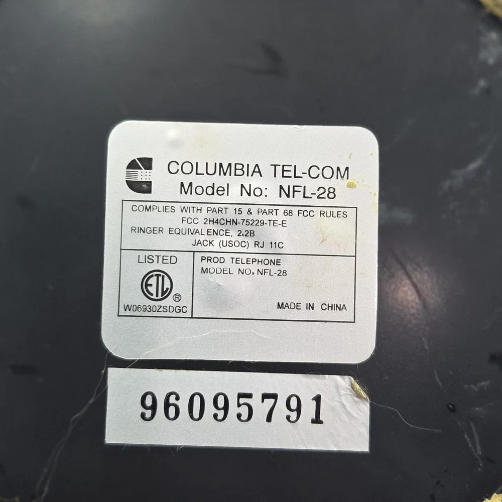 VINTAGE COLUMBIA TEL-COM MODEL NFL-28 FOOTBALL SHAPE CORDED TELEPHONE Cowboys